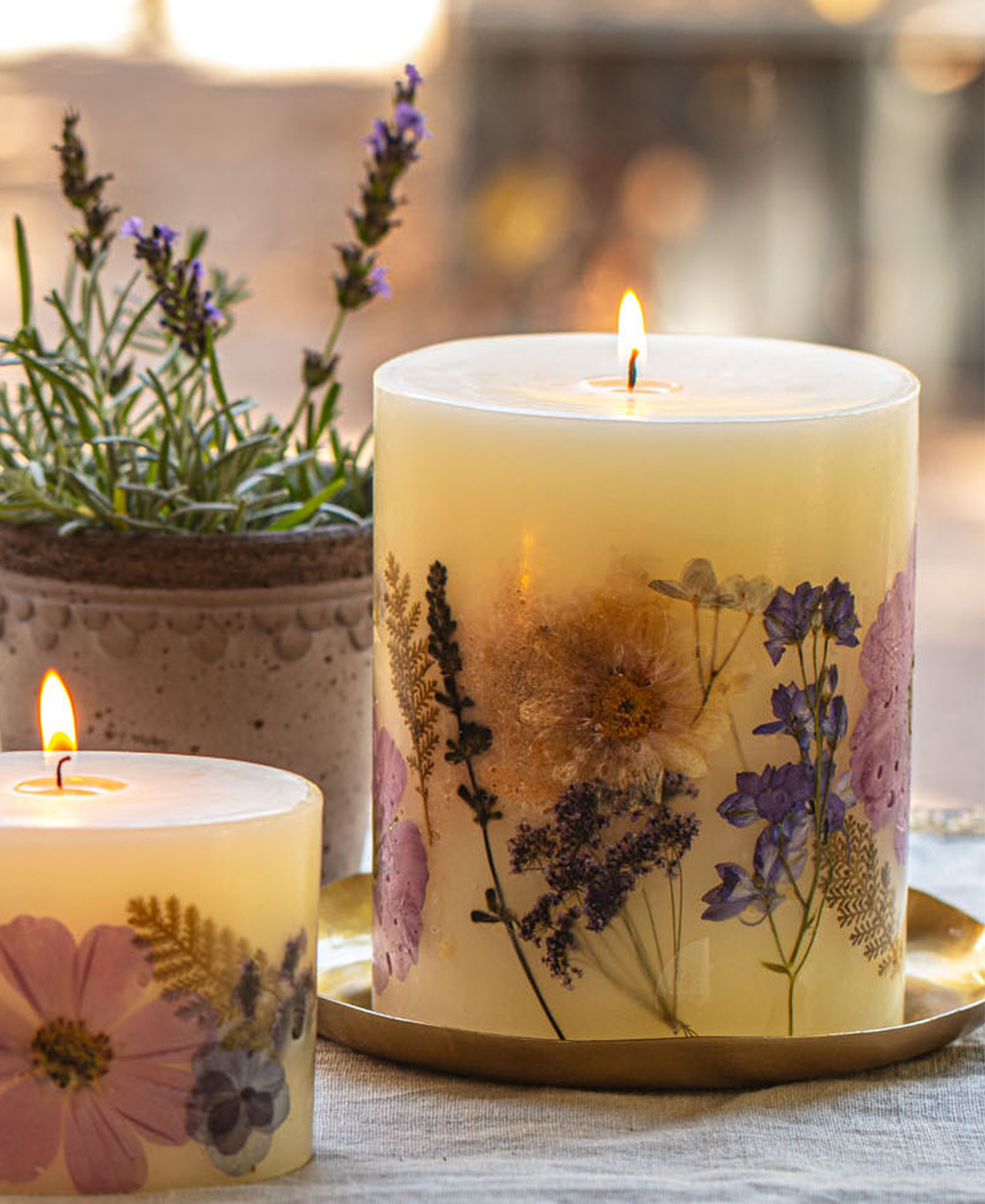 Crafted in Bloom: Rosy Ring Candles